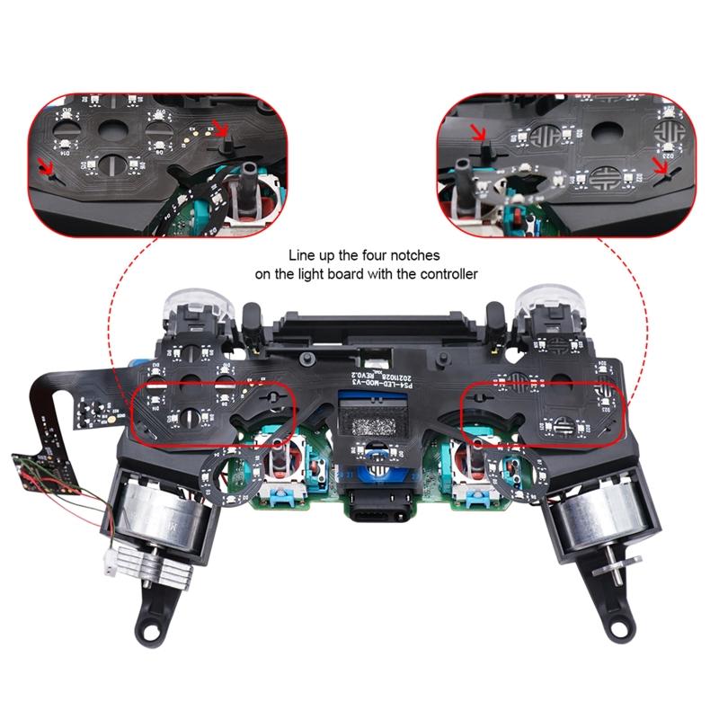 Til Trådløs Controller LED Lysplade DIY Knap Analog Joystick LED Lysplade til Spilhåndtag Reparationsdele