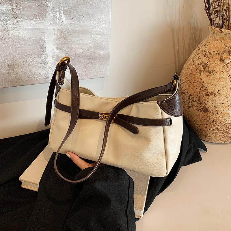 

Ретро модна сумка-тоут жіноча 2024 нова осінь і зима універсальна сумка через плече великої місткості преміальна сумка під пахву