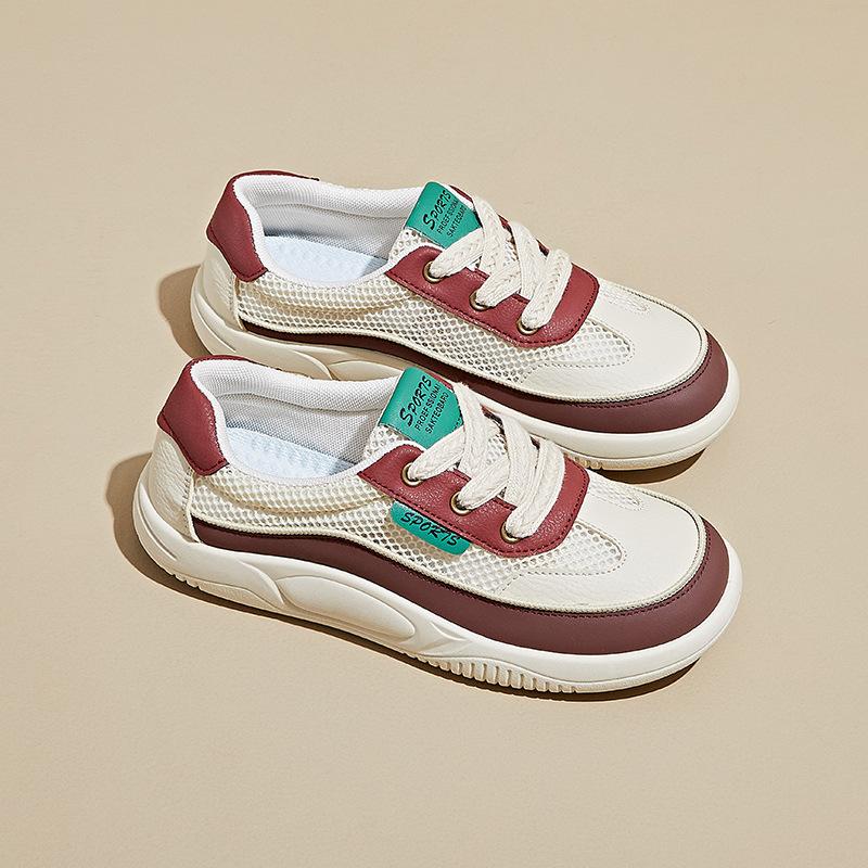 

Летние сетчатые белые туфли, новый стиль, женские студенческие туфли, увеличивающие рост, дышащие, повседневные туфли для сноуборда 40