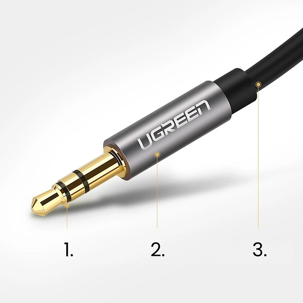 AUX Mini Jack Audio Cable 3.5mm 3m - Black