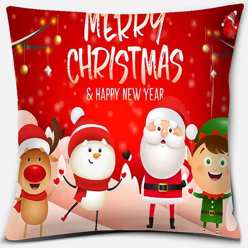 

Рождественская мультяшная серия, наволочка с узором, квадратная наволочка, украшение для дома и офиса, наволочка 40X40CM