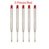 1.0mm Replaceable Metal Ballpoint Pen Refills For Parker Pens Medium Point Blue Red Black Ink Rods For Writing Office Stationery