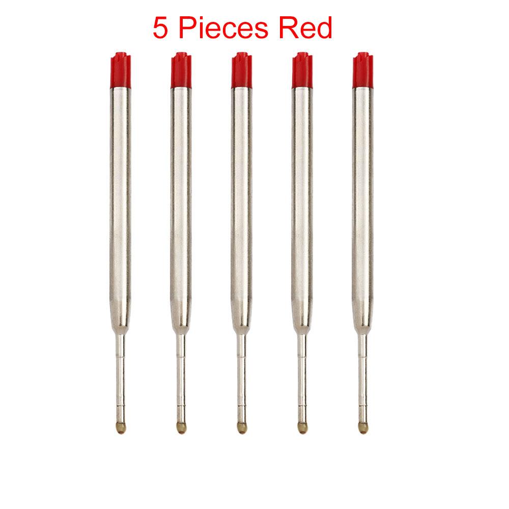 1.0mm Replaceable Metal Ballpoint Pen Refills For Parker Pens Medium Point Blue Red Black Ink Rods For Writing Office Stationery