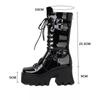Women High Boots Cosplay Mid-calf Boots High Platform Wedges Boots 2025 New Designer Gothic Shoes for Women Botas Zapatos Mujer