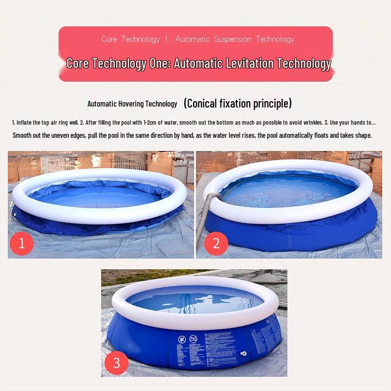 Nafukovací síťovaný bazén: Velký kulatý bazén pro dospělé a děti