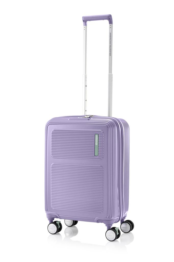 American Tourister Maxivo Spinner 55 Suitable for Large with TSA Lavender Suitcase, Small, Carry-on Suitcase, 1-3 Nights, Lightweight, Capacity,