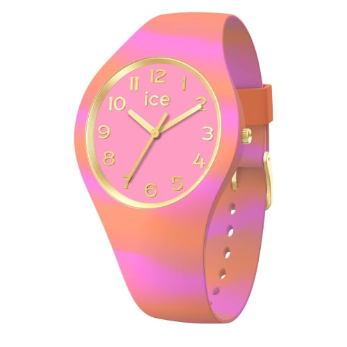 

ICE WATCH ICE Tie and Dye Small Watch, 34mm, with Silicone and Rubber Strap, 020948, Women s, Officially Imported, Coral