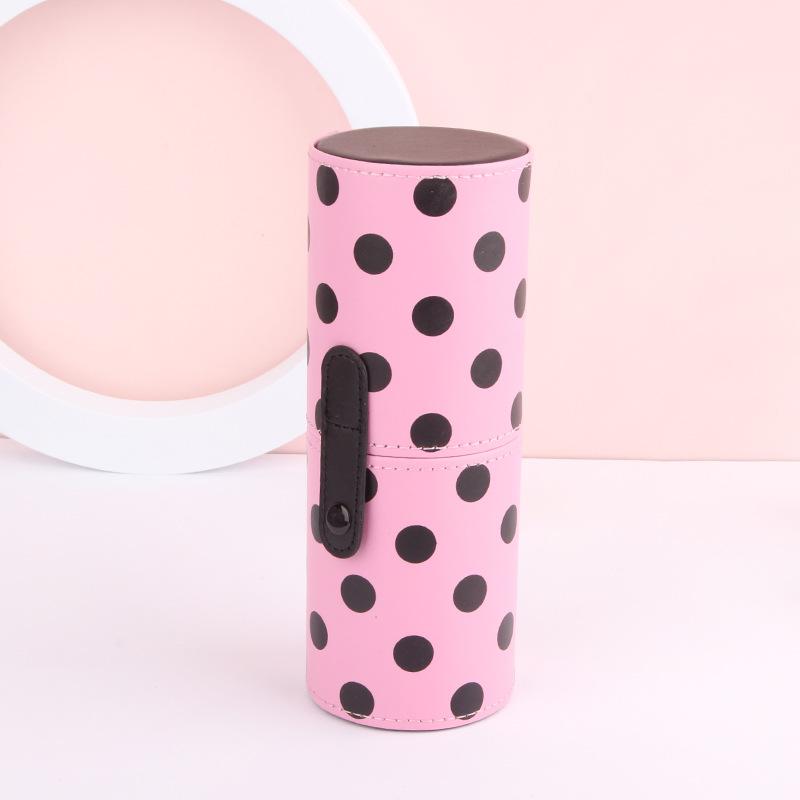 High appearance level Multicolor striped makeup brush organizer Dresser Makeup Eyeliner bucket Waterproof organizer with lid