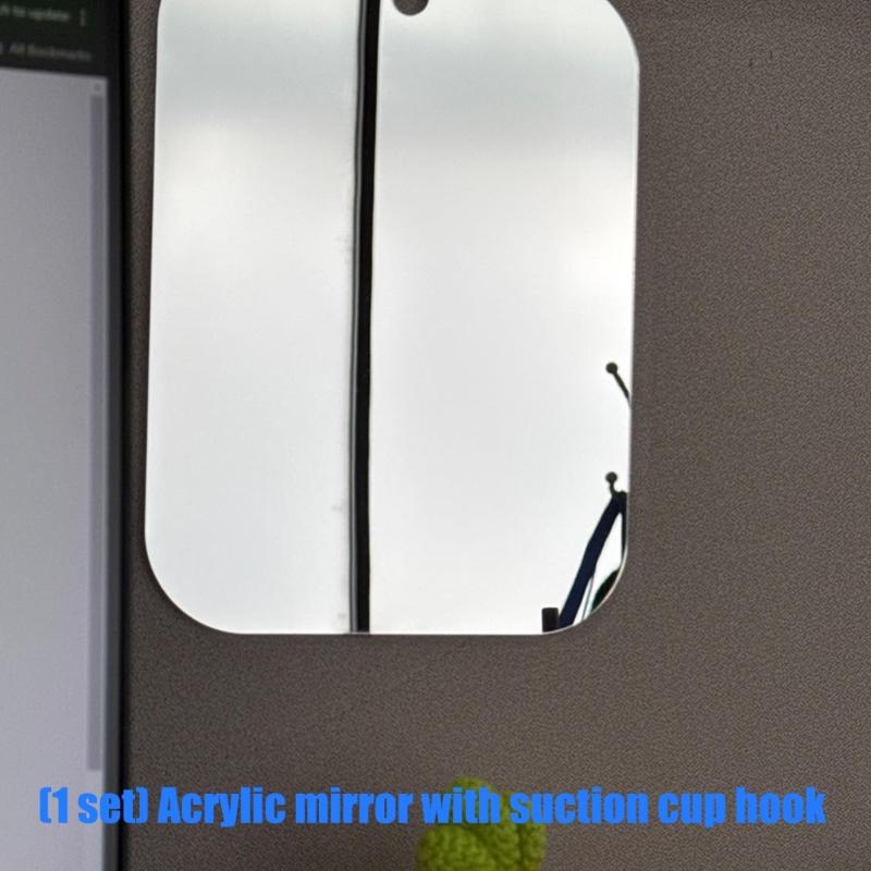 Fogless Acrylic Shaving Mirror with Suction Cup Bath Shaving Pocket Makeup Mirror for Bathroom Makeup Station