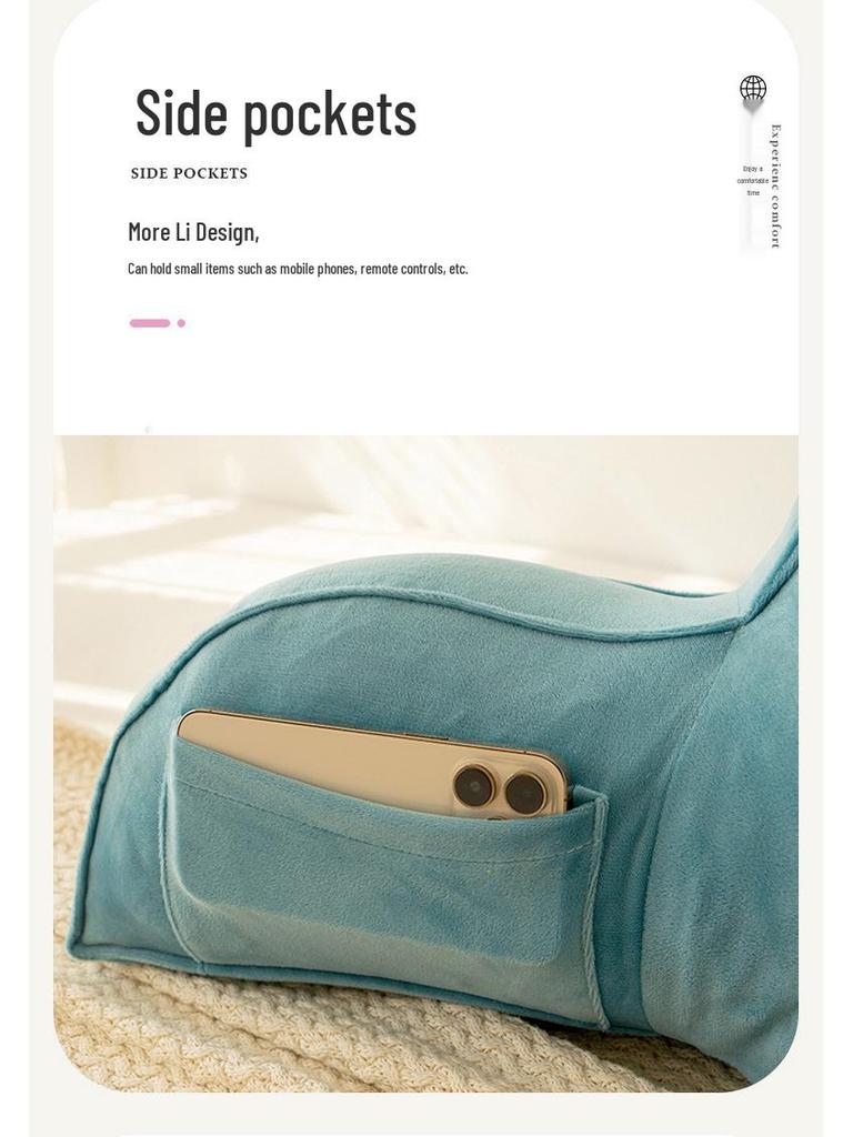 Comfortable Reading Pillow with Lumbar & Neck Support for Dorms, Bay Window, or Bed.