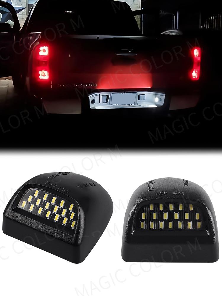 

18 светодиодных фонарей подсветки номерного знака для Chevrolet Silverado 1500 2500 3500 Avalanche GMC Sierra Suburban Tahoe Cadillac Escalade 6000K 6000K