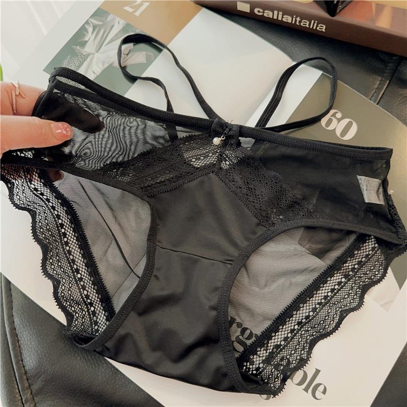 Damen Wollen Wind Taille Atmungsaktiv Sexy Ohne Spuren Heben Hüfte Tasche Hüfte Würze Spitze Kante Slips Unterwäsche