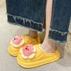 Cute cartoon nest shoes 2025 autumn and winter new root cotton shoes thick sole comfortable velvet outer cotton slippers women
