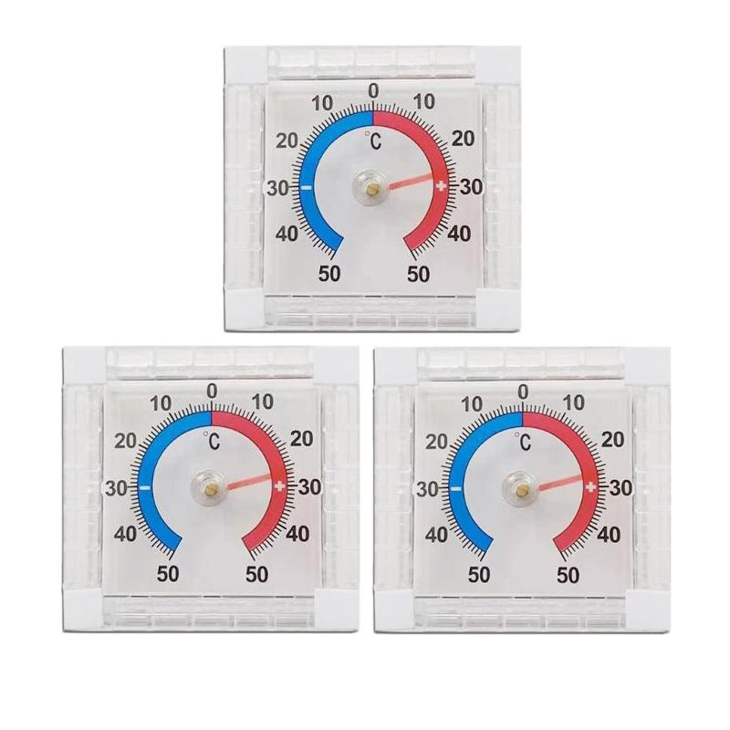 No Battery Dial Thermometer Outdoor Indoor Window Wall Temperature Thermometer -50°C~50°C Home Graduated Disc Measurement