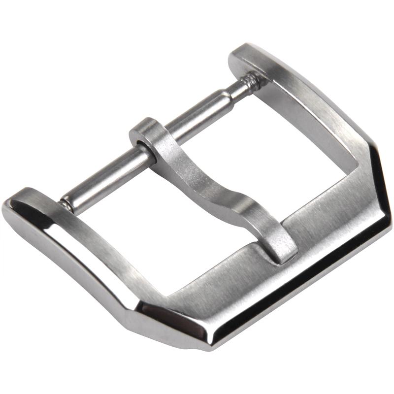 18m 20mm Stainless Steel Pin Buckle For IWC Big Pilot Portugieser Pilot's Leather Watch Clasp Silver Rose Gold Black Accessories