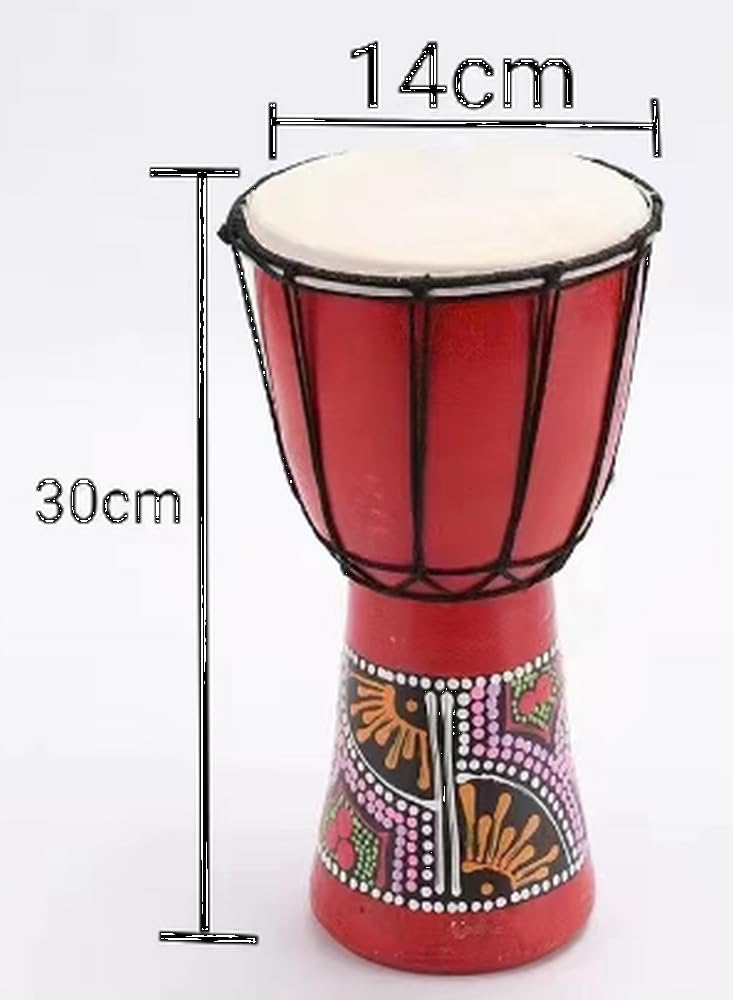 Anfang Djembe, Musical Instrument, Drum, Folk Instrument, Percussion, Random Color, 3 Sizes (20cm-40cm, Height 30cm)