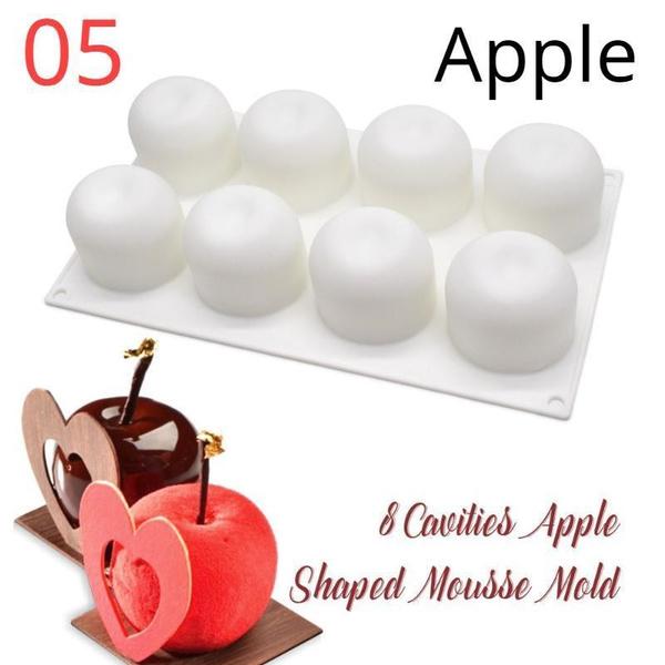 Banana Fruits Mousse Cake Molds Orange Apple Pear Mango Strawberry Pinecone Shape Mould Silicone Cake Moulds Dessert Decorating Tools