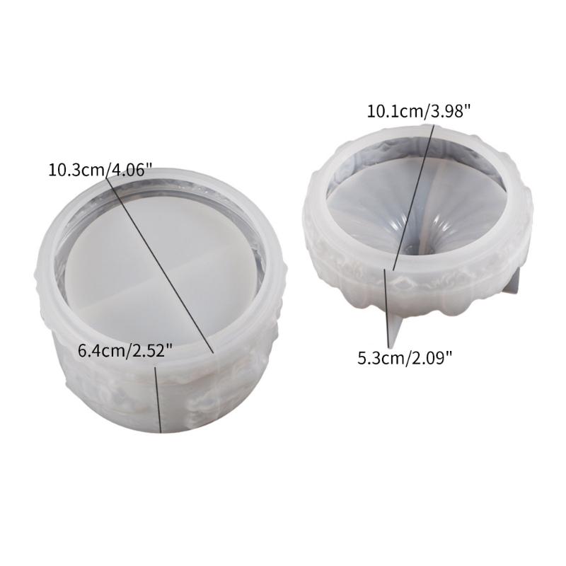 DIY Crystal Epoxy Resin Mould Carousel Horse Storage Box Casting Mold Jewelry Storage Box Silicone Mold/with Lid