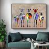 Colorful Zebra Canvas Painting Wall Art Picture Animal Posters On Loft Wall Decor Modern Living Room Home Decoration