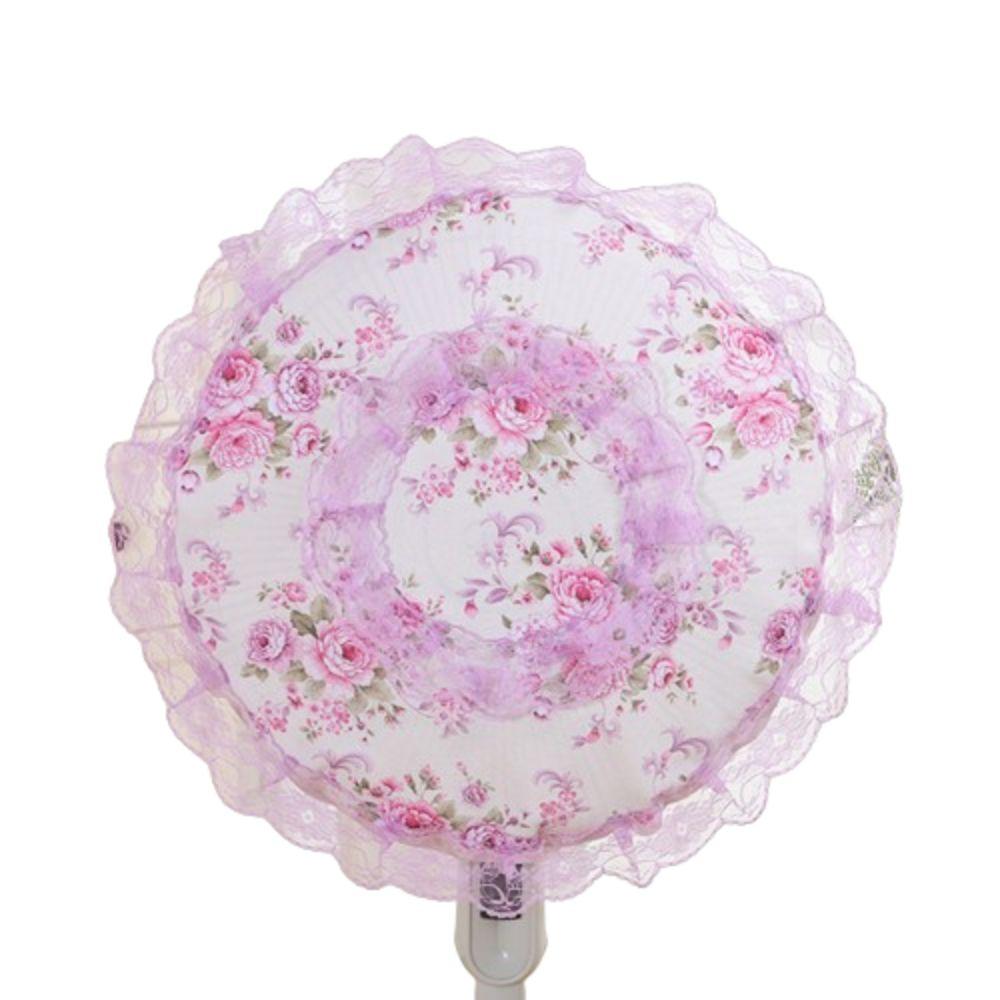 All-inclusive Fan Dust Cover Round Floral Floor Fan Covers Protective Dust Cover Bedroom