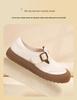 Autumn 2025 Retro Women's Genuine Leather Slip-On Shoes - Comfortable Casual Soft Sole for Moms