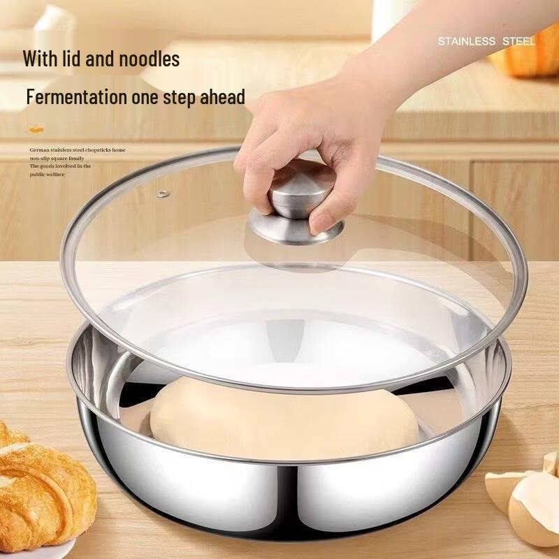 

Handun 201 Stainless Steel Dough Mixing & Prep Bowl