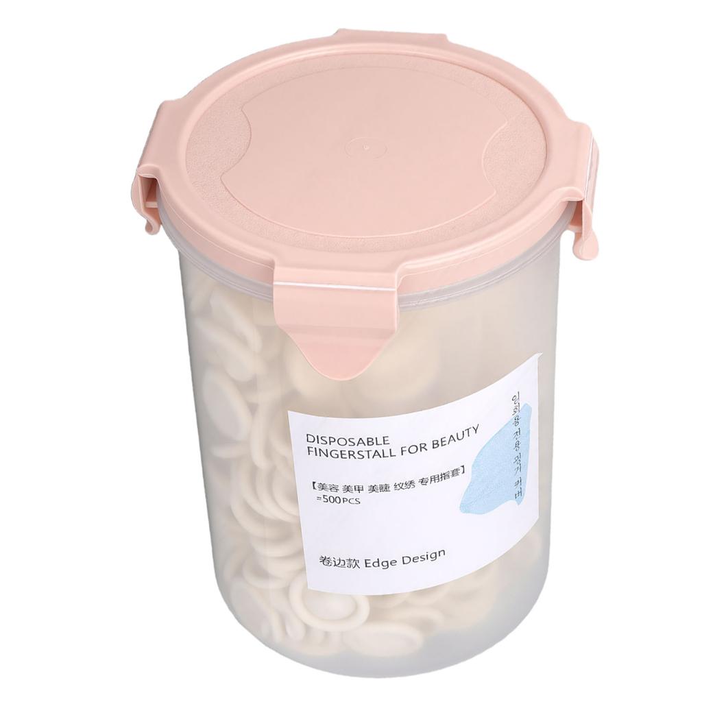 500 Pcs Latex Finger Cots Non Slip Thickened Disposable Fingertip Protective Cots Prevent Scratches for Nail Salon