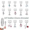 Zircon Turtle Starfish Conch Fishtail Cherry Pendant Italian Charm Links Fit 9MM Stainless Steel Bracelet Women DIY Making Gifts