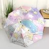 1pc Little Twin Stars Automatic Folding Umbrella - Portable 3-Fold Design with 8-Bone Iron Frame, Perfect for Festivals, Travel, Daily Use, and Gifts!
