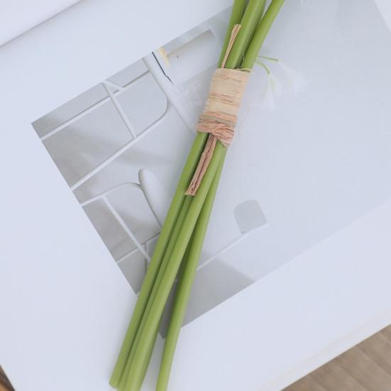 Yousheng 6Pcs Simulated Cymbidium Bouquet Real Touch Artificial Flowers No Withering Fading Vibrant Color Fake Flower