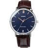 Casio MTP-VT01L-2B Quartz Men's Watch Navy Brown Leather Band Imported Model