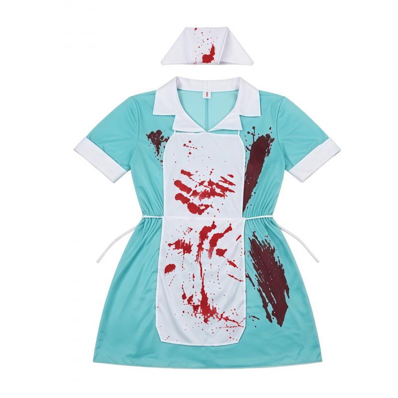 Masquerade Cosplay Funny Horror Bloody Doctor Nurse Party Game Costume