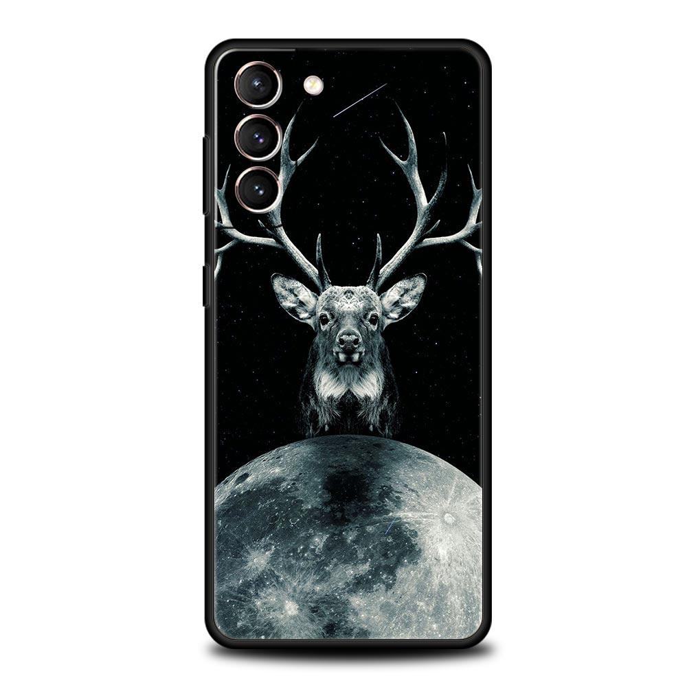 Animals Horse Deer Giant Panda Phone Case For Samsung Galaxy S23 S22 S21 S20 FE Ultra 5G S10 S10E S9 S8 Plus 10 20 Soft Cover