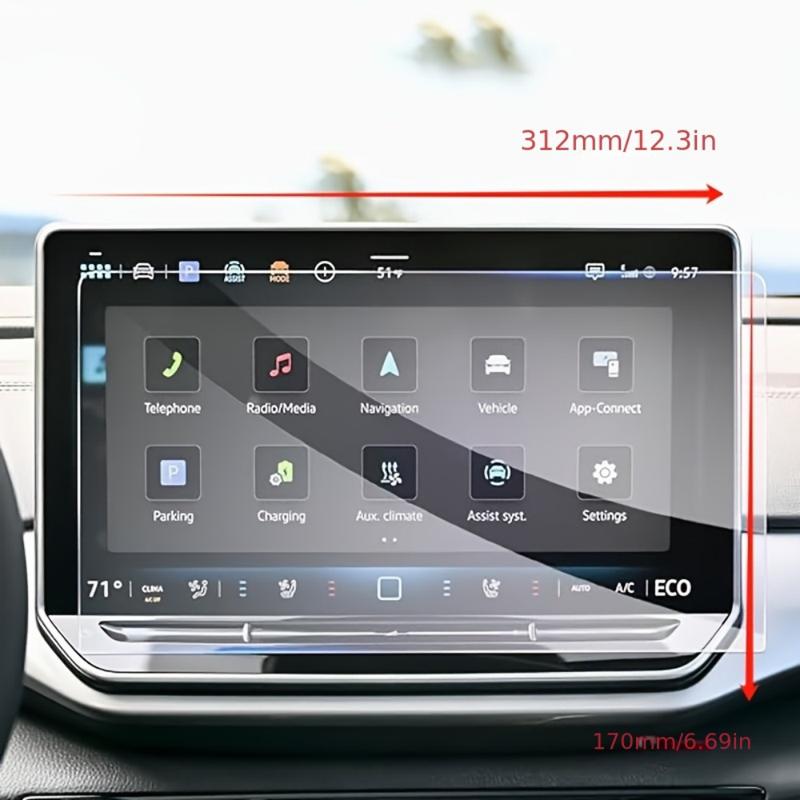 For Volkswagen VW Tiguan 3 2024-2025 Tempered Glass Navigation Screen Protector Film Scratch Resistant Car Interior Accessories