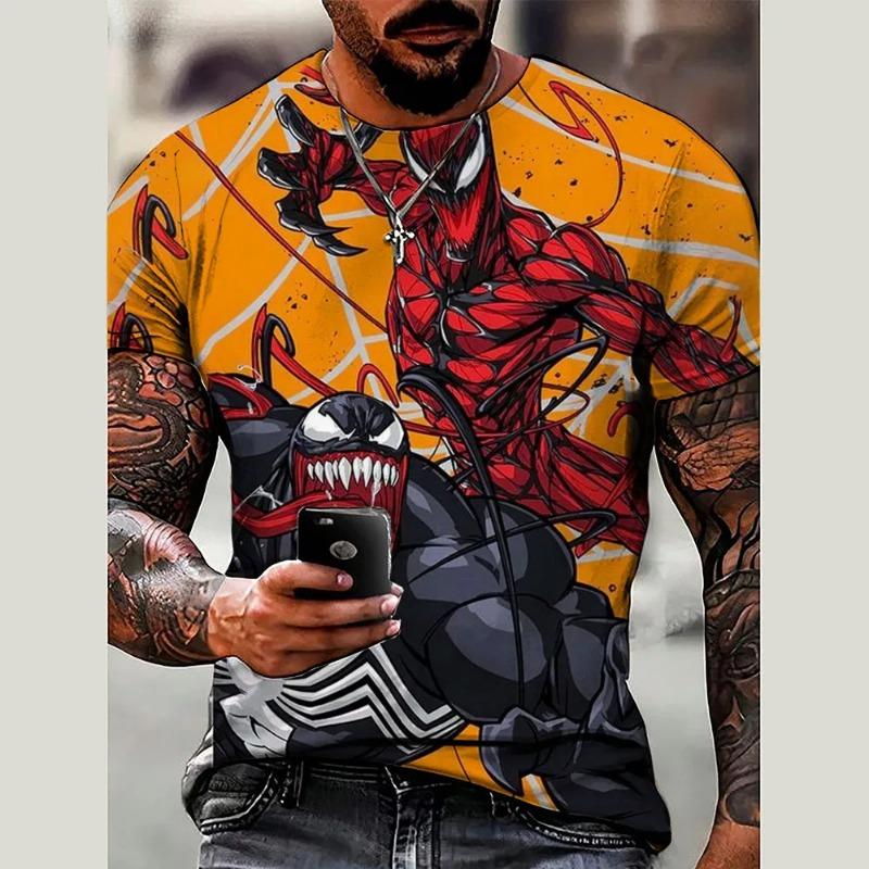3D Venom Printed Men's New Summer T-shirt 2026Casual Sports T-shirt Funny Cool Boys Short Sleeve T-shirt Street Top