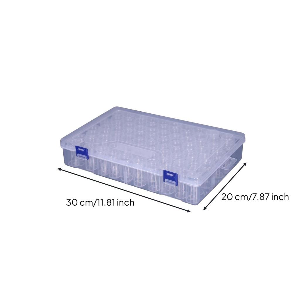 Transparent Storage Box with Hinged Lid Portable Bead Identification Labels Sheets