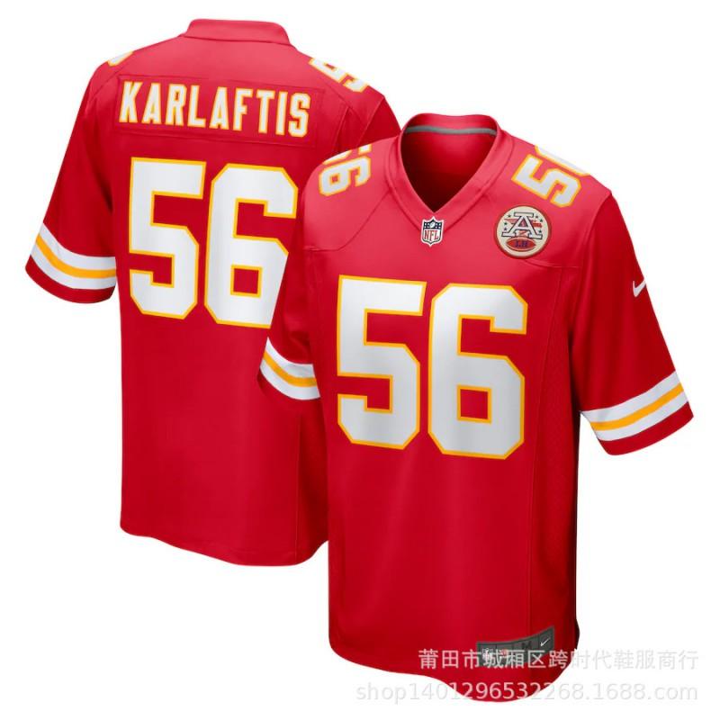 Kansas City Chiefs NFL Koszulka Piłkarska Patrick Mahomes 10 Premium Replika Krótki Rękaw Męska Kibice Odzież Drużyny Sportowej