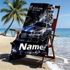 Custom Name Personalized Skyline GT Print Beach Towel, for Trip Camping Beach Party Home Decor, Birthday Gift for Family & Friends