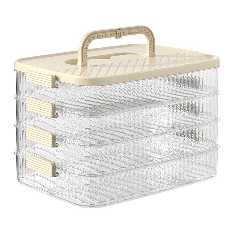 Mehrschichtige Lebensmittelgeeignete Gefrieraufbewahrungsbox für Teigtaschen und Wontons
