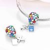 2026 Romantic Around The World Car Hot Air Balloon Charm Charm Charm Beaded DIY Jewelry Accessories Bracelet 925 Silver