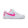Nike Court Borough Abrasion Resistant Low Top Kids' Skateboarding Shoes White Pink Children Aged 3 7 Years Old 870028-100