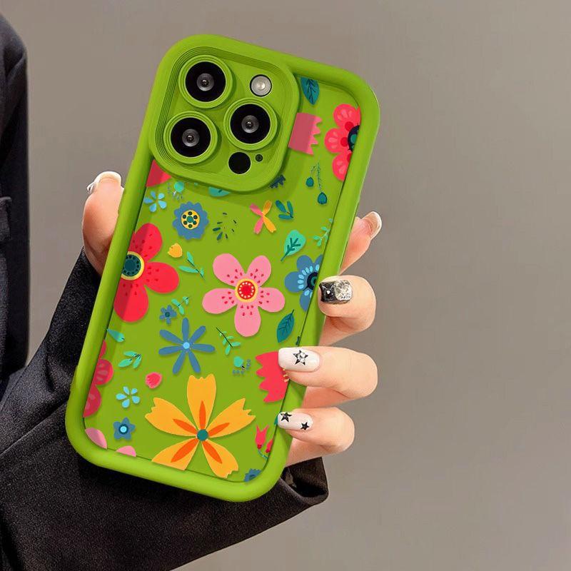 Colorful Flower Applies To iPhone17promax Apple 14 Mobile Phone Case 13 Cute 12 Premium Sense 15 Protective Case