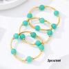 Stacked Ball Thick Gold Bracelet Elastic Jewelry Accessories New Beaded Bracelet  for Women Girls