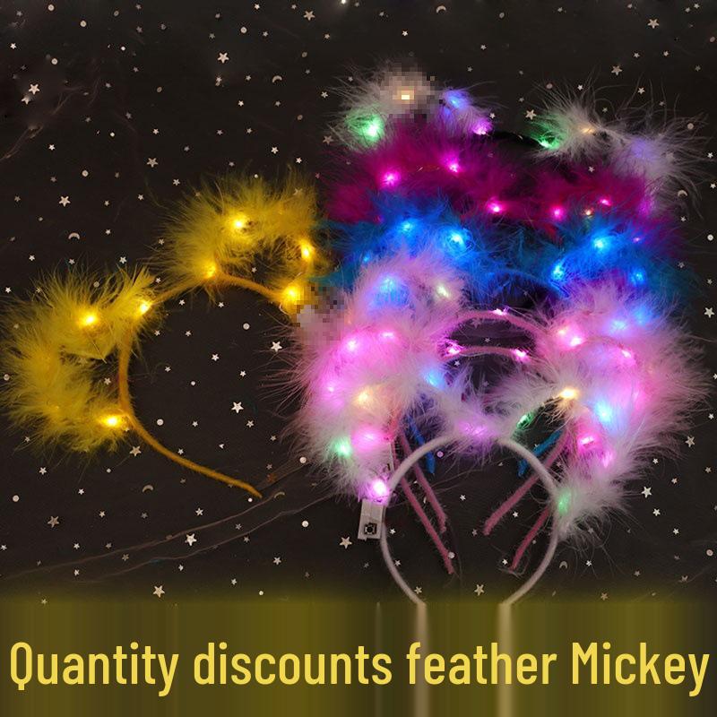 Luminous Feather Rabbit Ears Headband - Graduation Gift