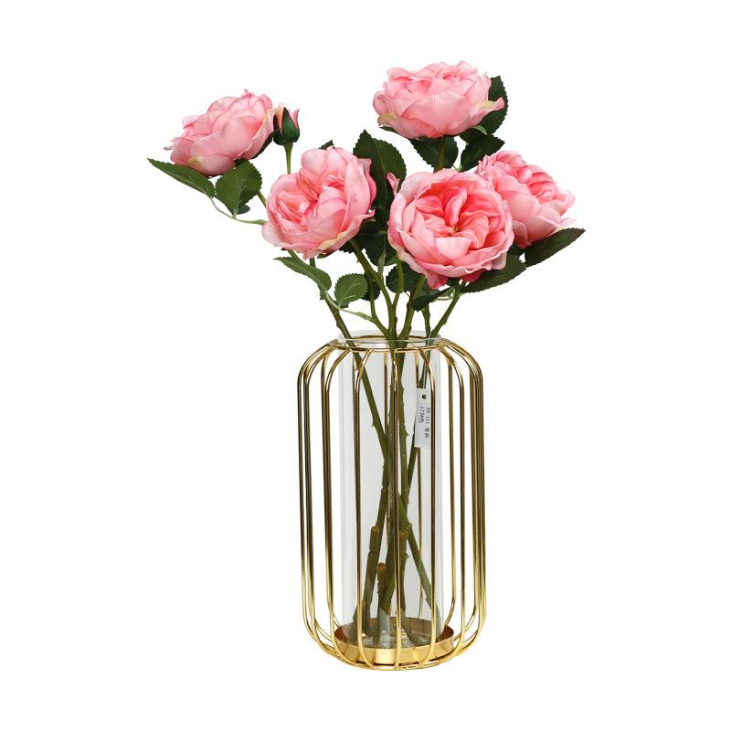 Simulation 2 Head Austin Rose Simulation Rose Home Living Room Decoration Fake Flower Decoration