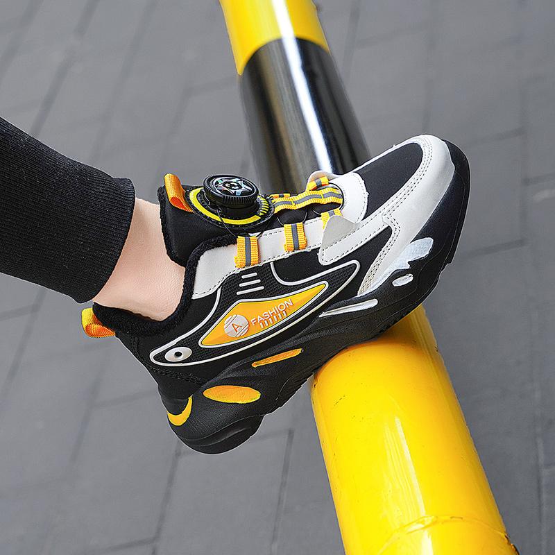 Осенне-зимние детские зимние ботинки короткие плюшевые теплые нескользящие износостойкие — фото 3