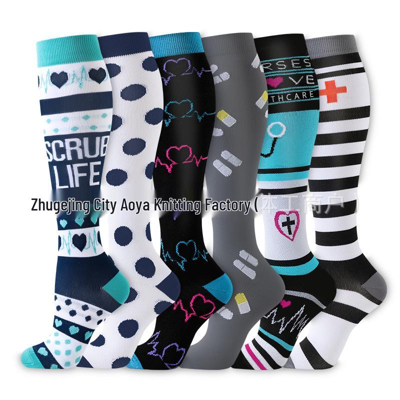 Cross-border Over-the-Knee Compression Yoga & Sport Socks Set