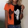 Fashion Wings 3D Print T-Shirts Women Summer O-Neck Short Sleeve T Shirt Harajuku Tops Y2k Casual Oversized Tees Female Clothing