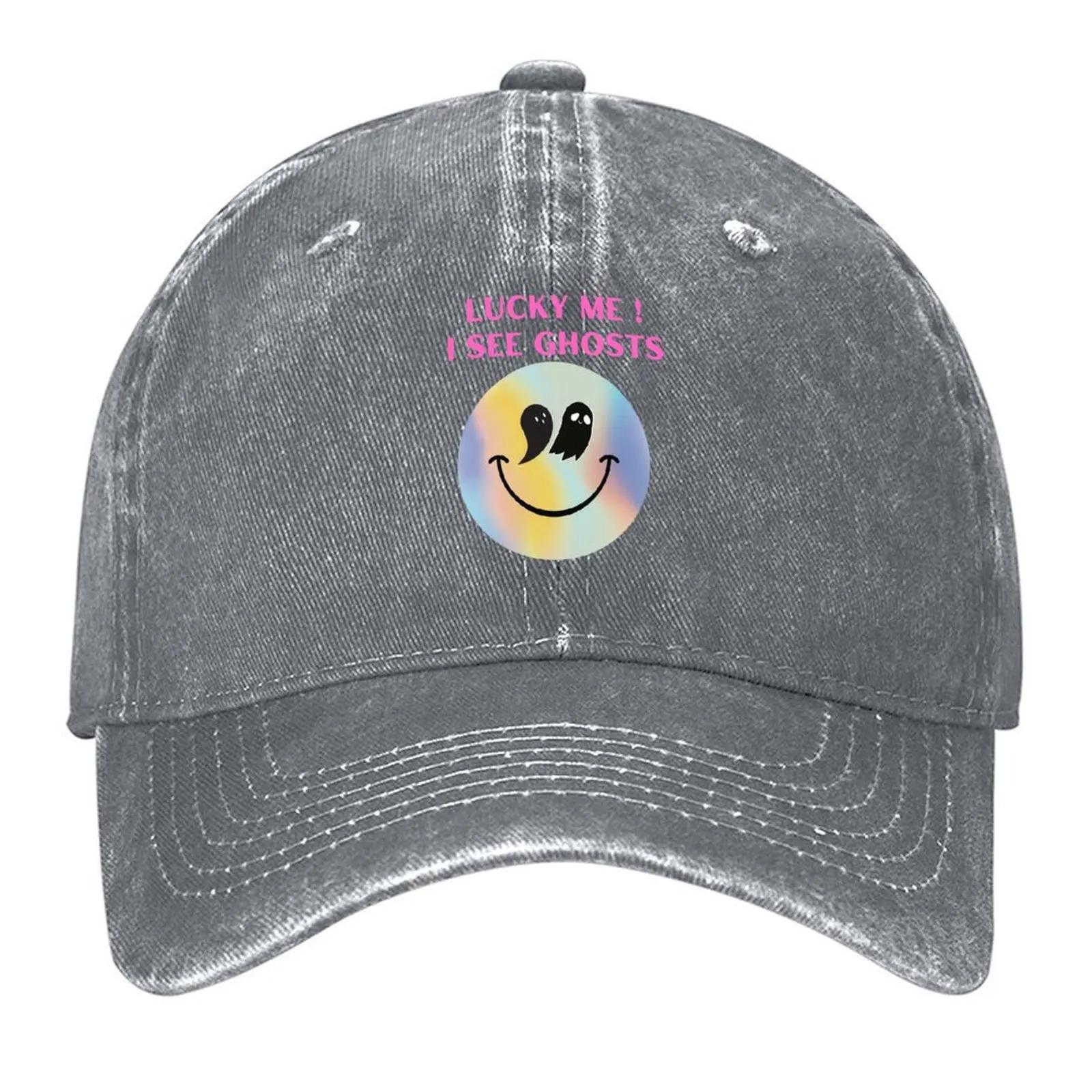 New kanye west lucky me i see ghosts Baseball Cap fun hats Cosplay Golf Hat Unisex F Womens  Unisexs