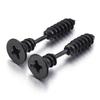 1 Pair Unisex Women Men Earrings Stainless Steel Piercing Nail Screw Stud Earrings Punk Rock Helix Ear Piercings Spiral Jewelry